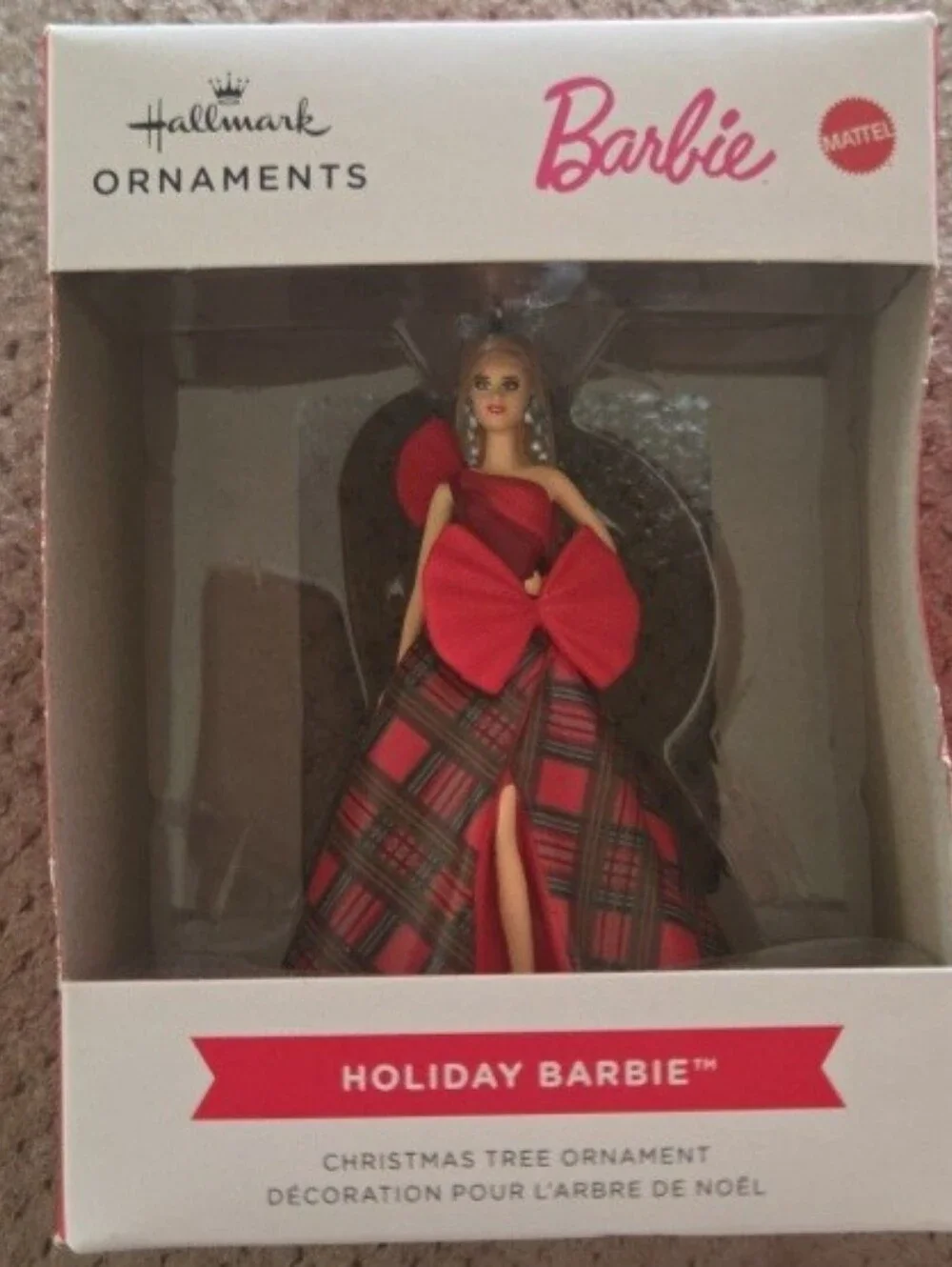 New Hallmark HOLIDAY BARBIE (2024) Christmas Tree Ornament